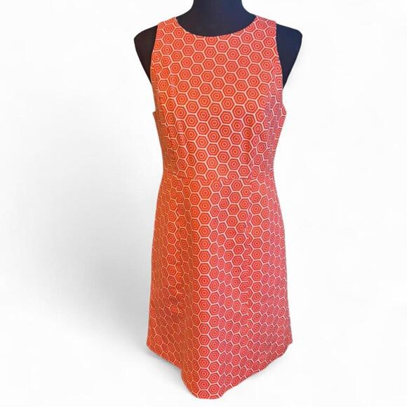 Gap orange and white retro style dress with pockets on the side Size 6P - Picture 3 of 5